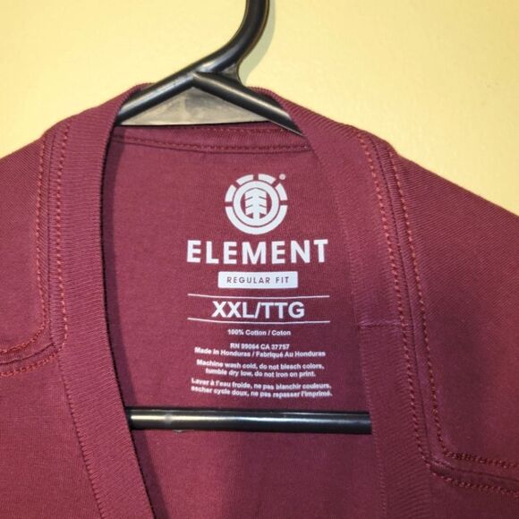 Element Men's Skateboard Burgundy T-Shirt XXL - Picture 6 of 7